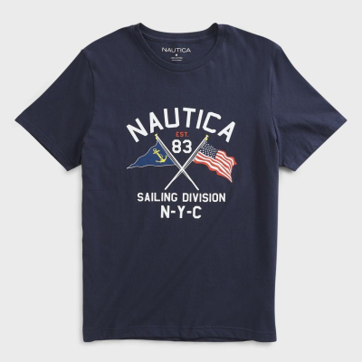 Nautica 短袖T恤【S】海軍藍 FLAG VR0230 全新 現貨