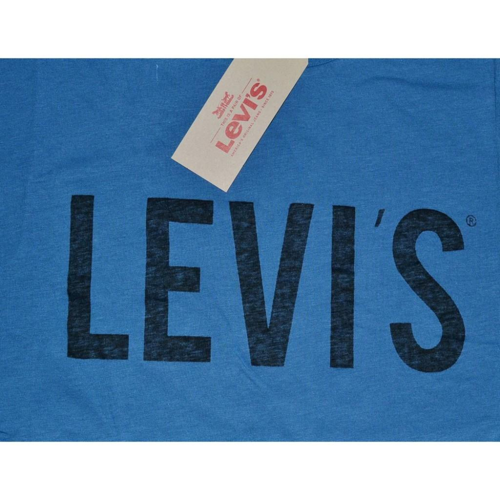 Levi＇s 純棉 LOGO 短袖T恤 淺藍色 XL 美國購入 保證原廠正品 1 直購-細節圖3
