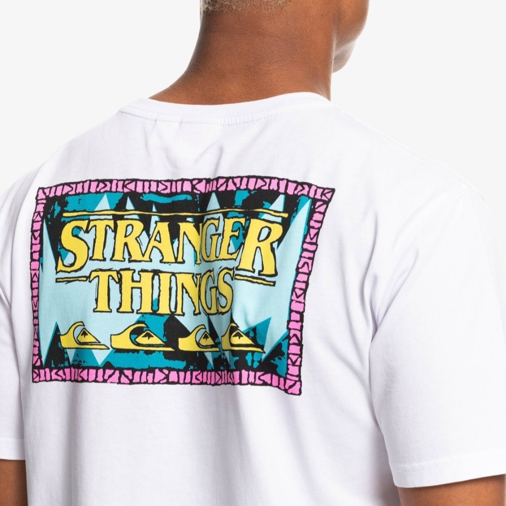 Quiksilver x Stranger Things【M 寬鬆版】短袖T恤 有機棉 EQYZT07206 白色-細節圖3