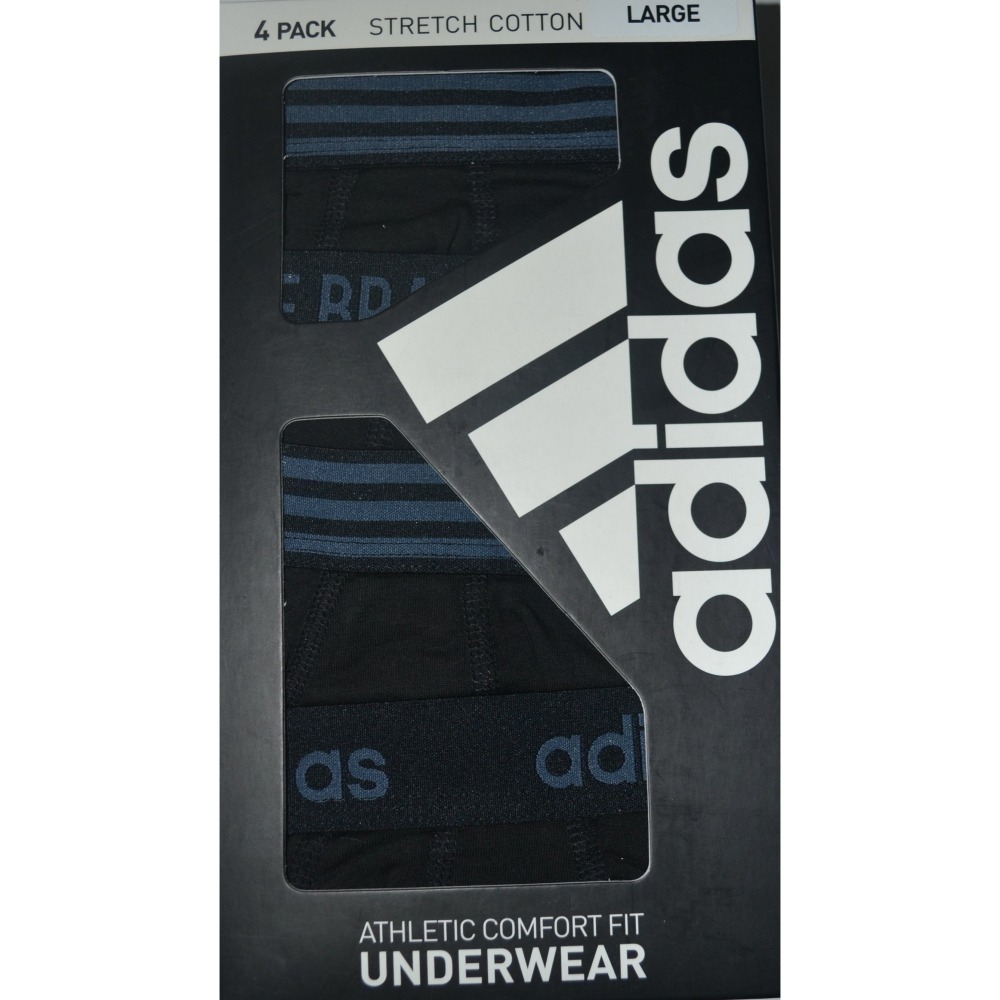 adidas 運動內褲【28腰~30腰】【32腰~34腰】【36腰~38腰】4件裝 黑色 全新 現貨 保證原廠正品-細節圖5