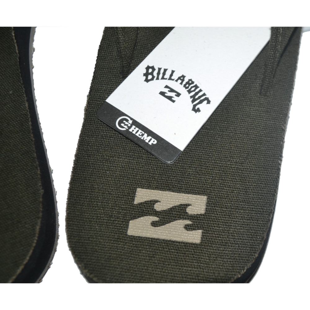 Billabong US8 US9 US12 海灘鞋 夾腳拖黑色 Overhead 大麻纖維 ABYL100022-細節圖2