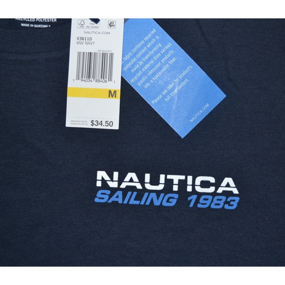 Nautica【XL】短袖T恤 海軍藍色 Crafted Sailing V36110 全新 現貨-細節圖5