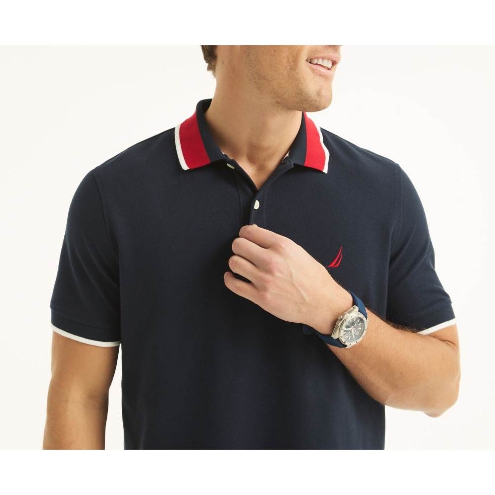Nautica【M】【L】【XL】短袖POLO衫 經典版型 藍色 KR4500 全新 現貨-細節圖3