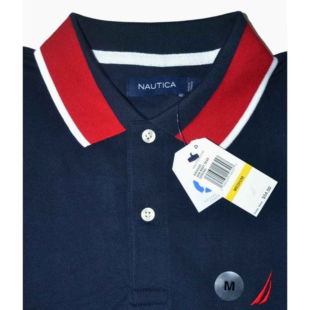 Nautica【M】【L】【XL】短袖POLO衫 經典版型 藍色 KR4500 全新 現貨-細節圖5