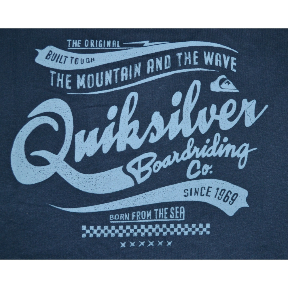 Quiksilver【M】【L】短袖T恤 Barber Script 海軍藍 無吊牌 全新 現貨 保證正品-細節圖5