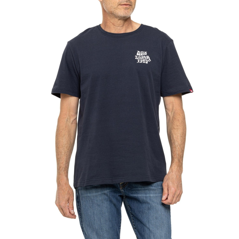 Quiksilver【M】【L】短袖T恤 Rock Mode 海軍藍 無吊牌 全新 現貨 保證正品-細節圖2