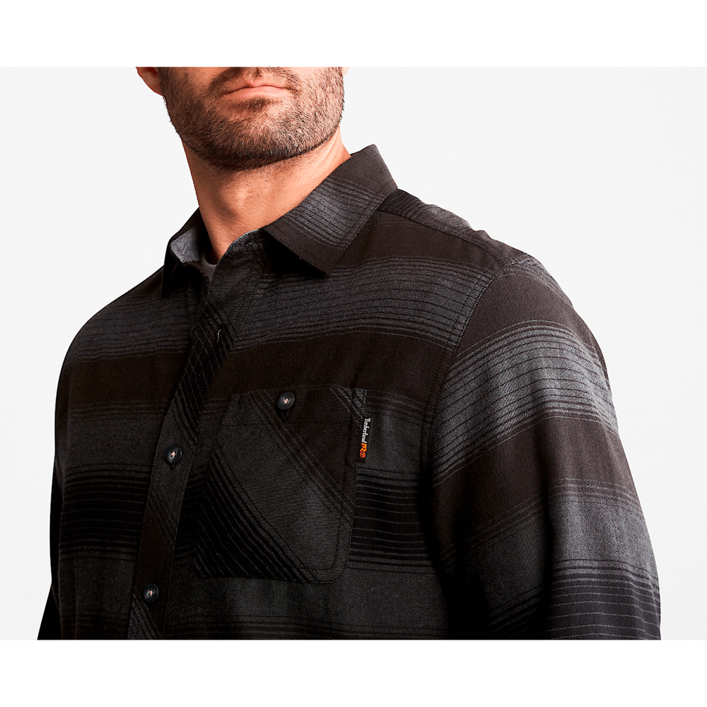 Timberland Pro 法蘭絨長袖襯衫【M】【L】【XL】有大尺碼 Black Stripe 全新 現貨 保證正品-細節圖5