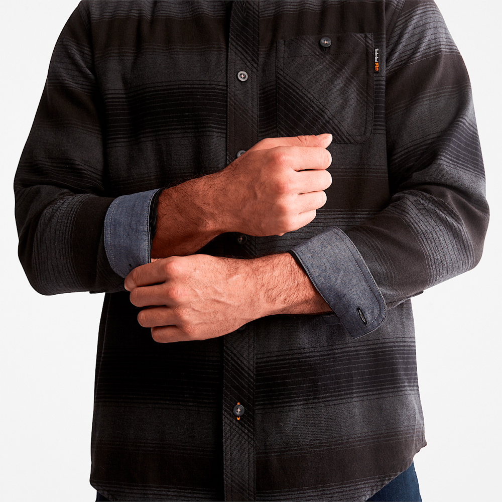 Timberland Pro 法蘭絨長袖襯衫【M】【L】【XL】有大尺碼 Black Stripe 全新 現貨 保證正品-細節圖6