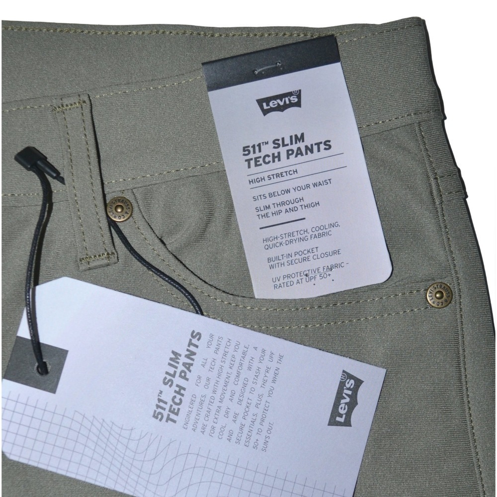 Levi＇s【32腰 34腰】511彈性修身戶外休閒褲 吸濕排汗 A92130012 SLIM FIT-細節圖7