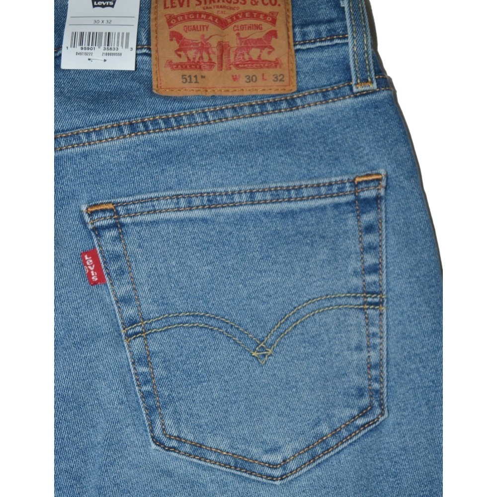 Levi＇s【30腰 32腰 36腰】四季款 511彈性修身牛仔褲 045115222 顯瘦 SLIM FIT-細節圖5