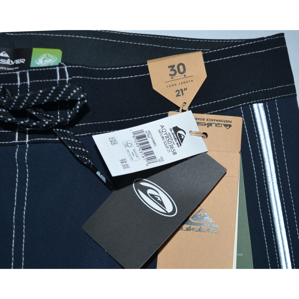 Quiksilver【30腰】【36腰】海灘褲 衝浪褲 21＂ 4向彈力 AQYBS03658 海軍藍色 全新 現貨-細節圖6