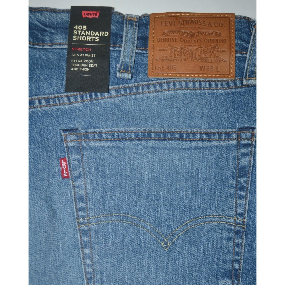 Levi＇s【Premium】【38腰 40腰】405 牛仔彈性短褲 398640053 大尺寸 大尺碼-細節圖4