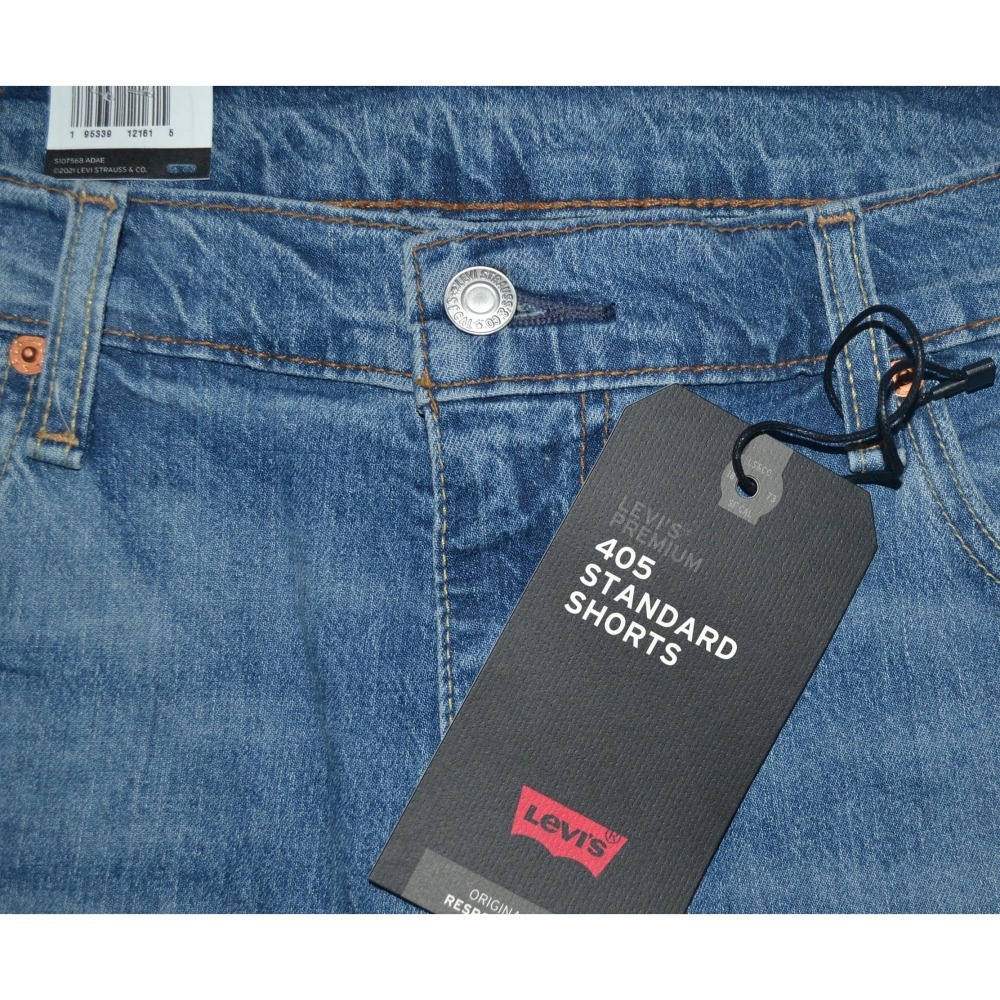 Levi＇s【Premium】【38腰 40腰】405 牛仔彈性短褲 398640053 大尺寸 大尺碼-細節圖5