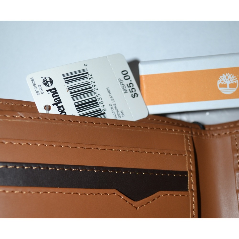 【保證正品】Timberland 皮夾 真正皮革 盒裝 NP0617/02 棕色 全新 現貨 美國購入-細節圖3