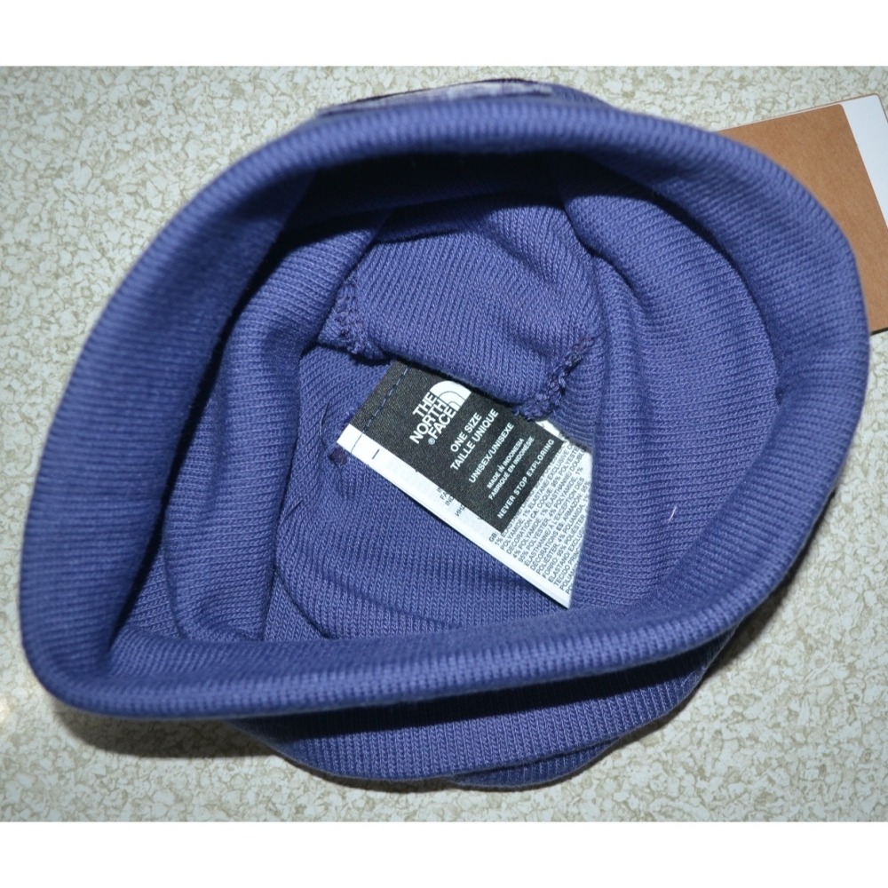 The North Face 針織帽 毛帽 灰藍色 男女適合 輕質 保暖 刺繡LOGO 全新 現貨 美國購入 保證正品-細節圖3