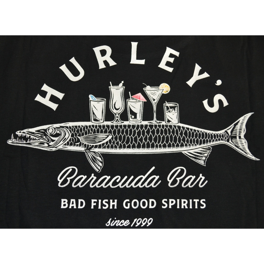 Hurley【S】【M】短袖T恤 Barracuda Bar 黑色 125018 全新 現貨-細節圖3