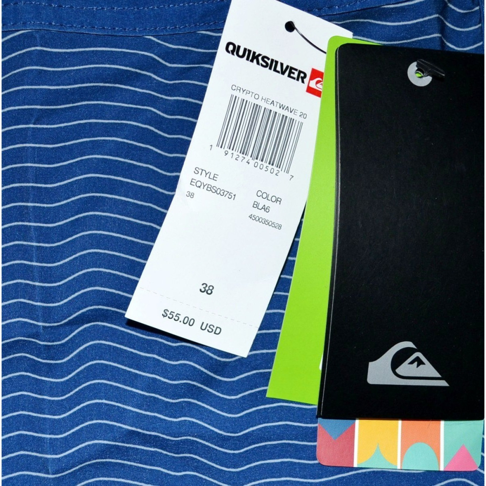 Quiksilver【38腰】海灘褲 衝浪褲 泳褲 Crypto 20＂大尺碼 EQYBS03751 全新 現貨-細節圖5