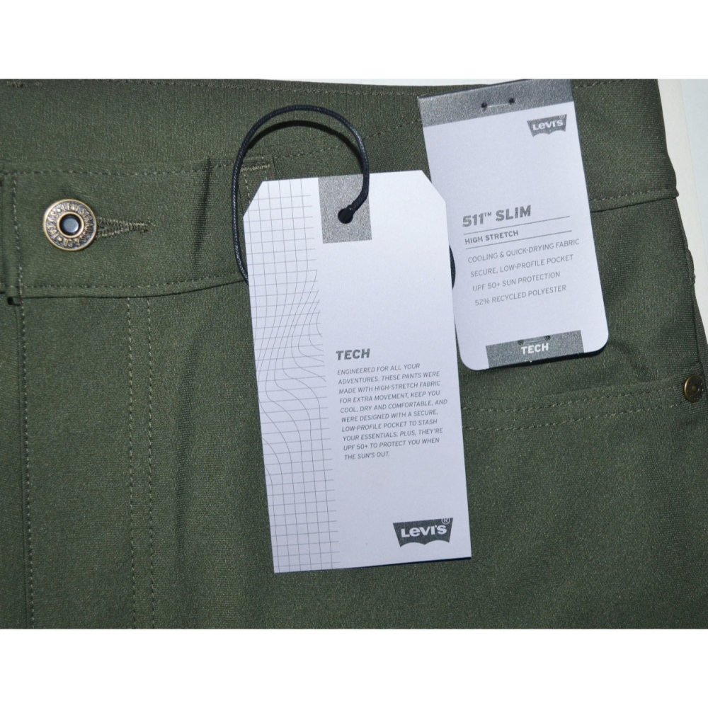 Levi＇s【36腰38腰】511彈性休閒褲 修身 科技彈性 吸濕排汗 A92130022 全新 現貨-細節圖2