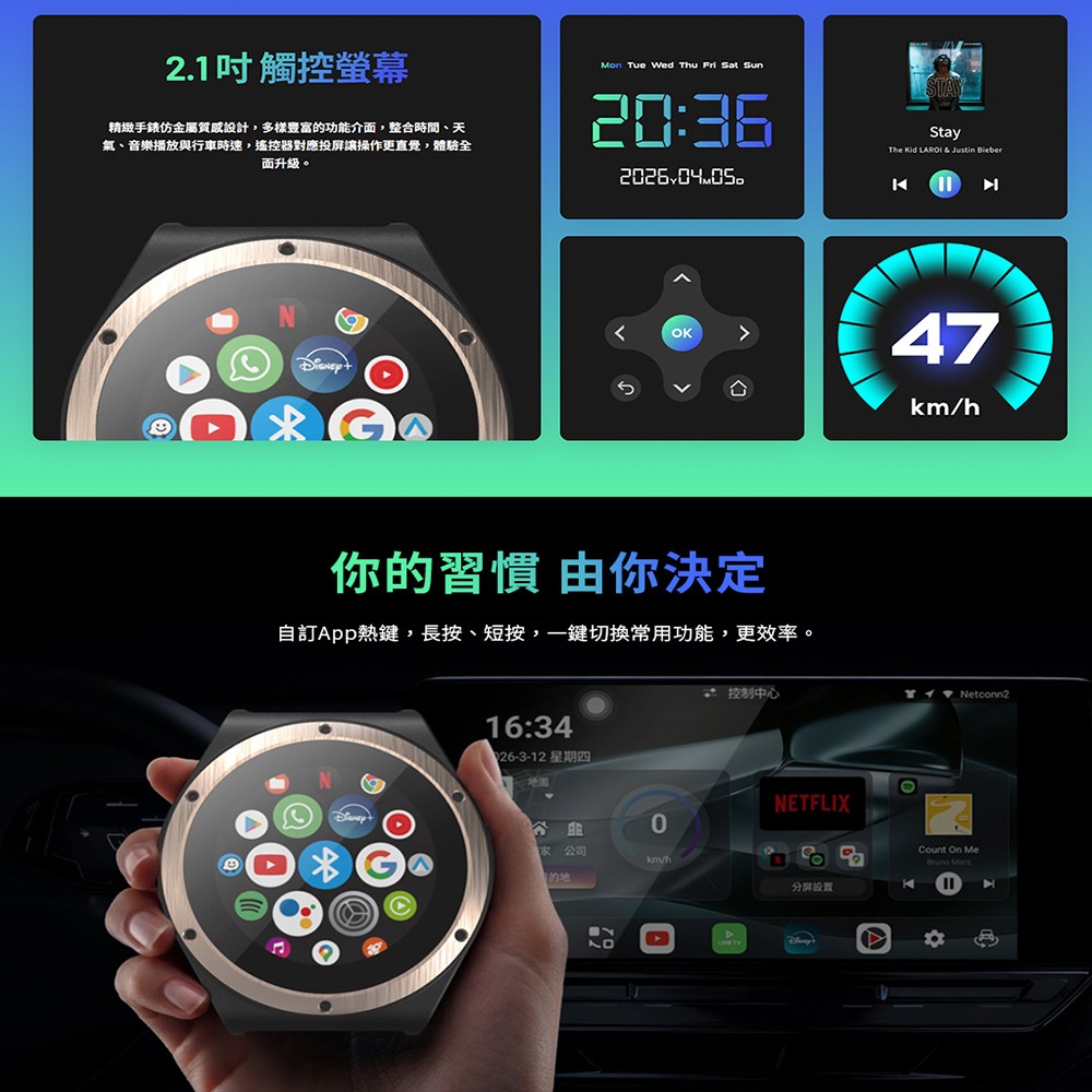 【PERNIS】CP2 Touch (A5i導航版) CarPlay轉安卓系統 車用影音多媒體安卓盒 送安裝-細節圖2