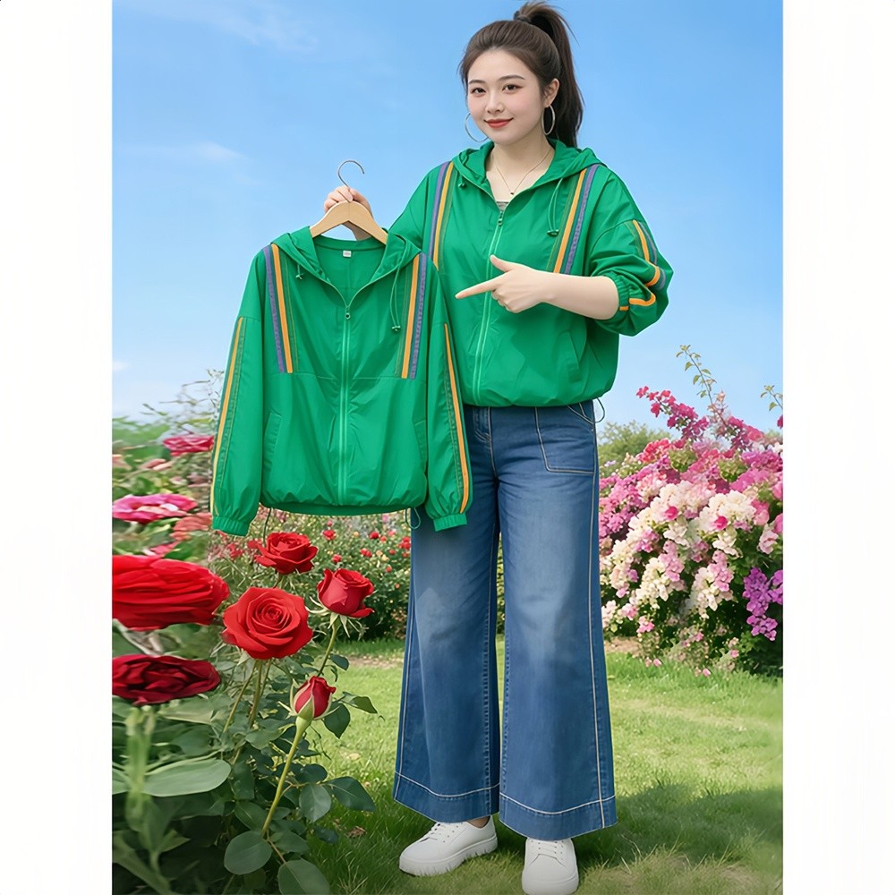 冰絲防曬衣女款2026夏季新款輕薄透氣時尚防曬服戶外遮陽騎車外套-規格圖5