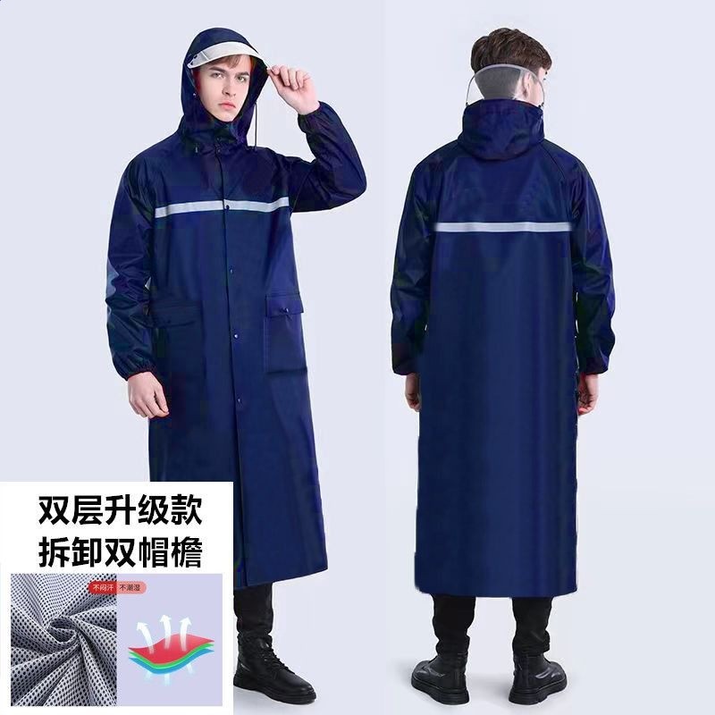 男士雨衣釣魚用連體衣透氣風衣式戶外徒步雨服全身防雨防風雨披-規格圖5