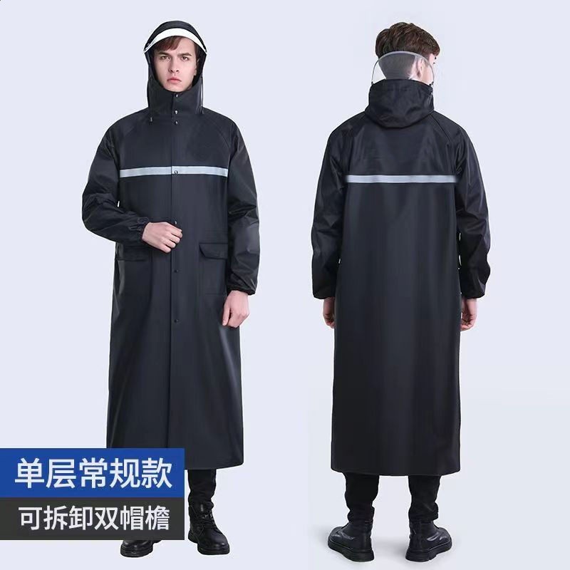 男士雨衣釣魚用連體衣透氣風衣式戶外徒步雨服全身防雨防風雨披-規格圖5