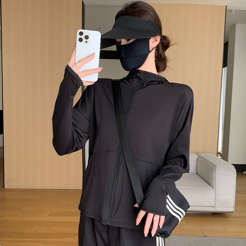 白色冰絲防曬衣女夏季2026新款防紫外線防曬服輕薄速乾開襟外套-規格圖5