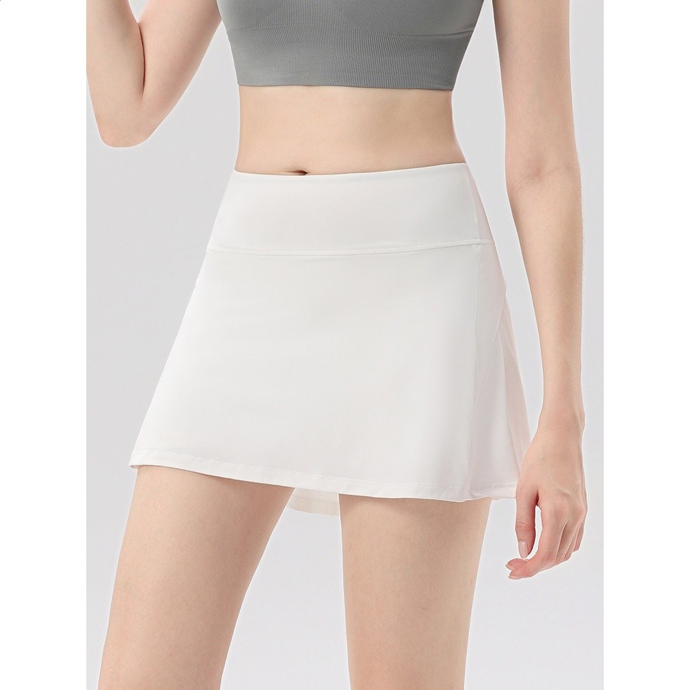 新款冰絲防曬運動短裙女夏季網球裙防走光瑜伽速乾高腰健身跑步褲-細節圖5