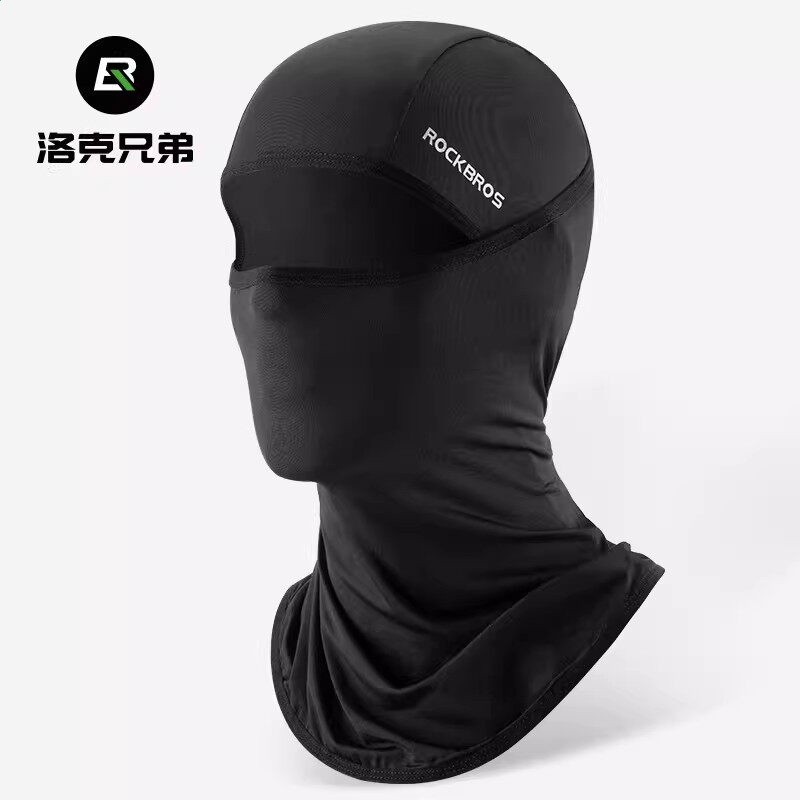洛克兄弟冰絲防曬頭套騎行面罩男女春夏季戶外摩托車全臉防風圍脖-規格圖5