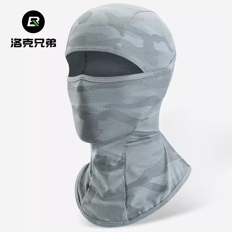 洛克兄弟冰絲防曬頭套騎行面罩男女春夏季戶外摩托車全臉防風圍脖-規格圖5