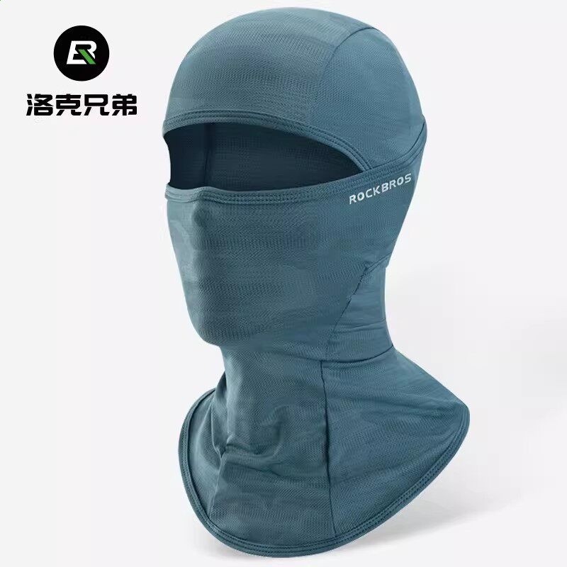 洛克兄弟冰絲防曬頭套騎行面罩男女春夏季戶外摩托車全臉防風圍脖-規格圖5