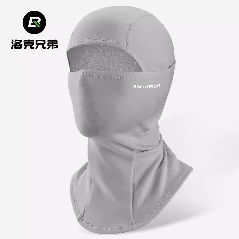 洛克兄弟冰絲防曬頭套騎行面罩男女春夏季戶外摩托車全臉防風圍脖-規格圖5
