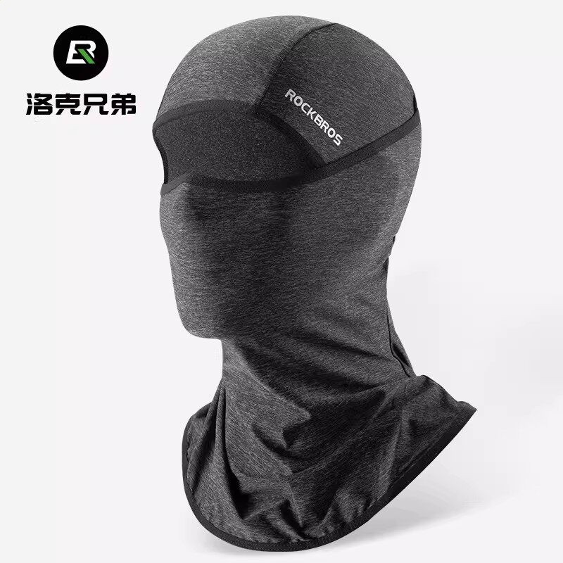 洛克兄弟冰絲防曬頭套騎行面罩男女春夏季戶外摩托車全臉防風圍脖-規格圖5