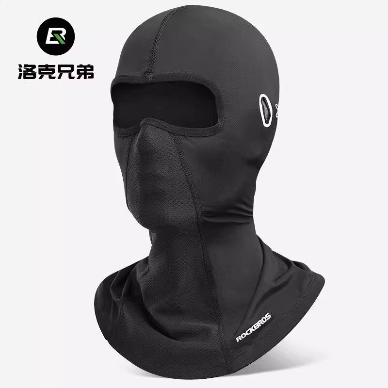 洛克兄弟冰絲防曬頭套騎行面罩男女春夏季戶外摩托車全臉防風圍脖-規格圖5