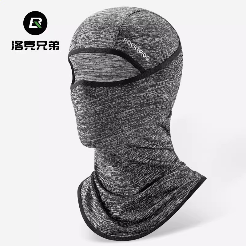 洛克兄弟冰絲防曬頭套騎行面罩男女春夏季戶外摩托車全臉防風圍脖-規格圖5