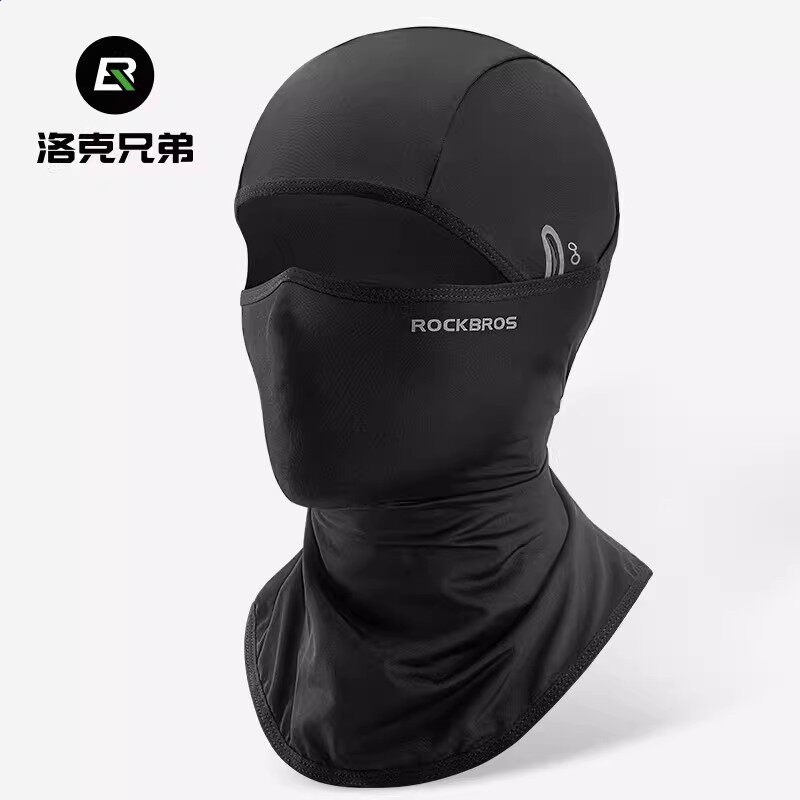 洛克兄弟冰絲防曬頭套騎行面罩男女春夏季戶外摩托車全臉防風圍脖-規格圖5