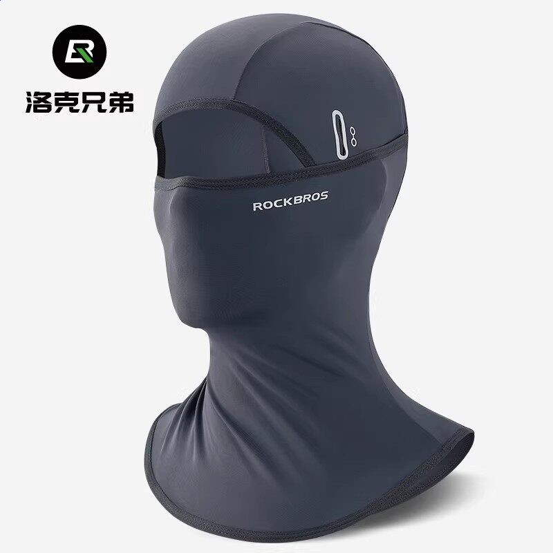 洛克兄弟冰絲防曬頭套騎行面罩男女春夏季戶外摩托車全臉防風圍脖-規格圖5