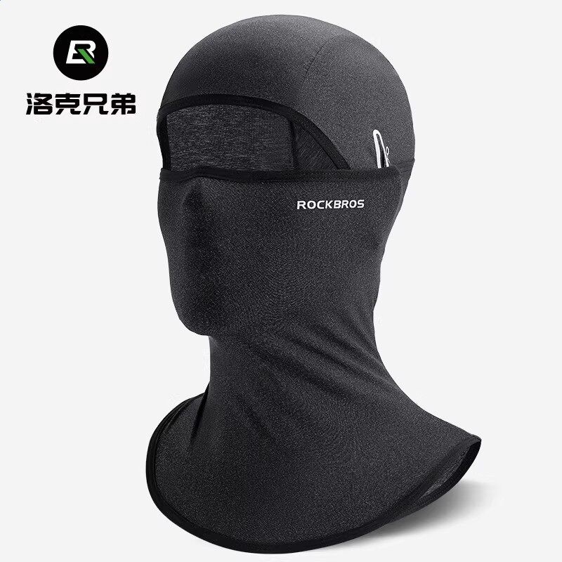 洛克兄弟冰絲防曬頭套騎行面罩男女春夏季戶外摩托車全臉防風圍脖-規格圖5