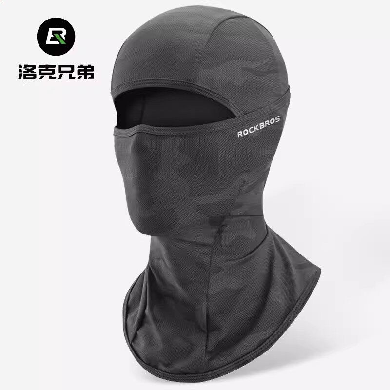 洛克兄弟冰絲防曬頭套騎行面罩男女春夏季戶外摩托車全臉防風圍脖-規格圖5