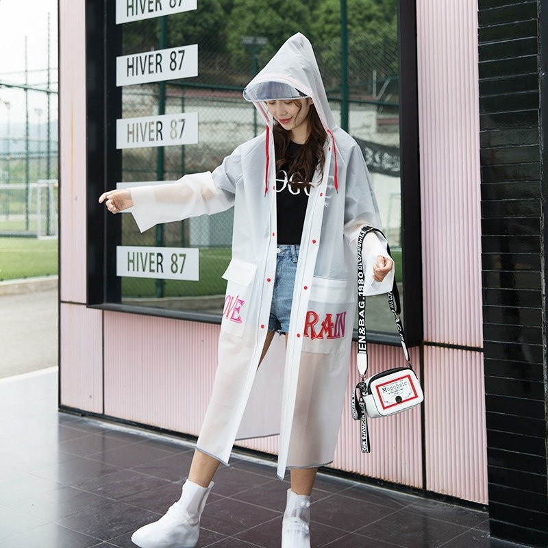 時尚男女情侶透明雨衣成人徒步揹包戶外隔離防汙防護服防大雨暴雨-規格圖5