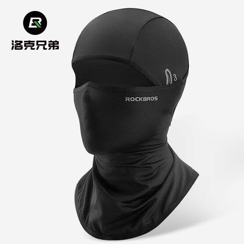 洛克兄弟冰絲防曬頭套騎行面罩春夏季戶外摩托車全臉防風圍脖男女-規格圖5