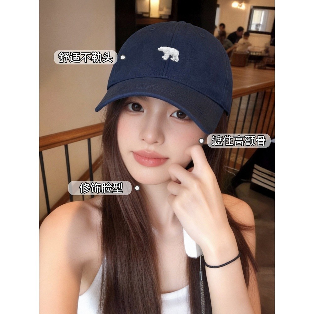 棒球帽女2026新款寬帽簷顯臉小鴨舌帽大頭圍大帽簷男遮陽防曬帽子-細節圖2