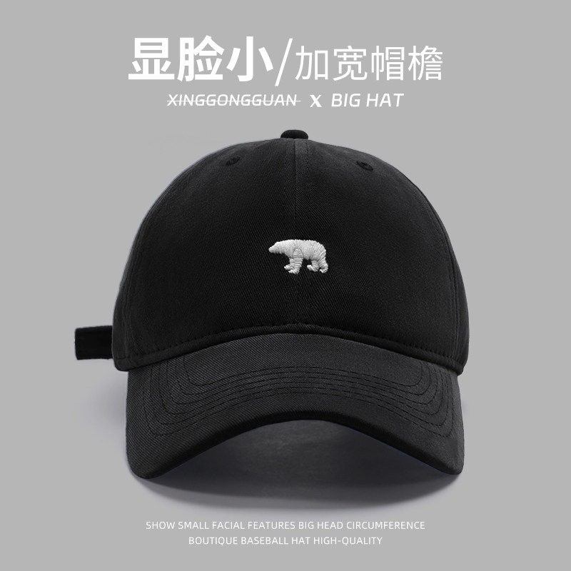 棒球帽女2026新款寬帽簷顯臉小鴨舌帽大頭圍大帽簷男遮陽防曬帽子-規格圖4