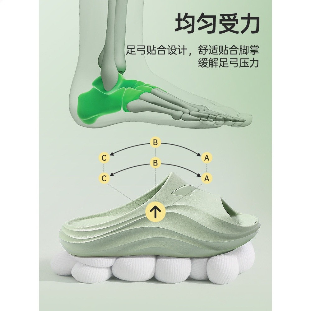 李寧拖鞋男款2026新款夏季女士洗澡防滑防臭厚底外穿水上運動涼鞋-細節圖3