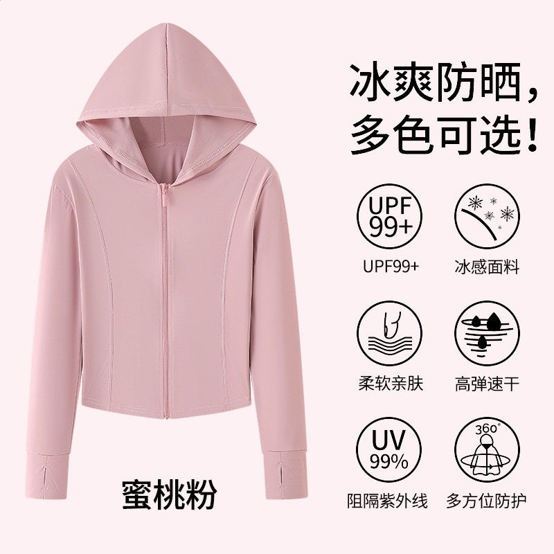 周胖胖呀微胖mm修身冰絲防曬衣白色女夏季戶外開襟大碼防曬服外套-規格圖5