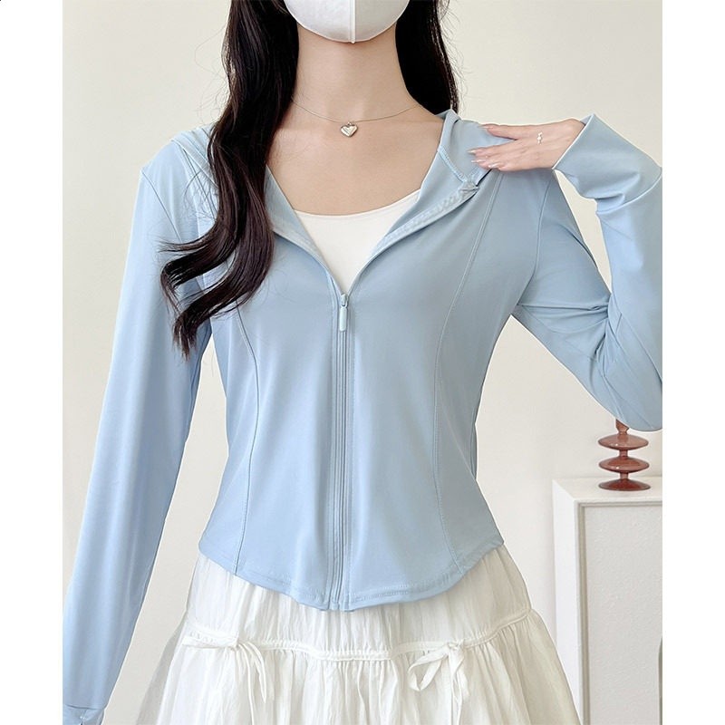 周胖胖呀微胖mm修身冰絲防曬衣白色女夏季戶外開襟大碼防曬服外套-規格圖5