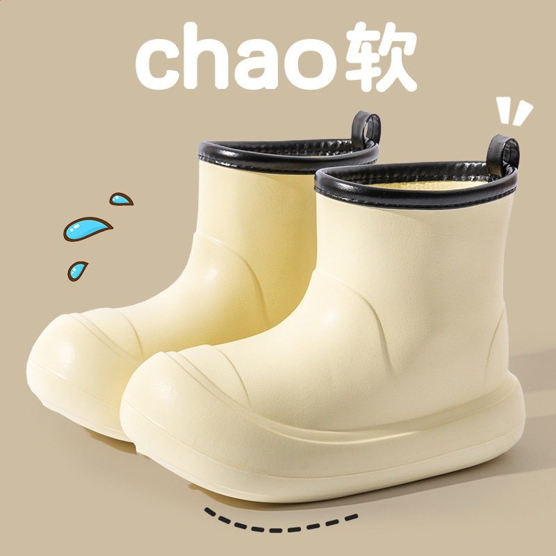 雨鞋女款矽膠高筒成人柔軟日系時尚水鞋防水防滑外穿輕便耐磨雨靴-規格圖5
