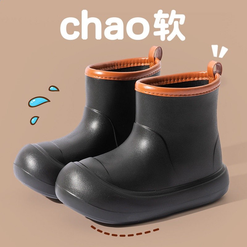 雨鞋女款矽膠高筒成人柔軟日系時尚水鞋防水防滑外穿輕便耐磨雨靴-規格圖5