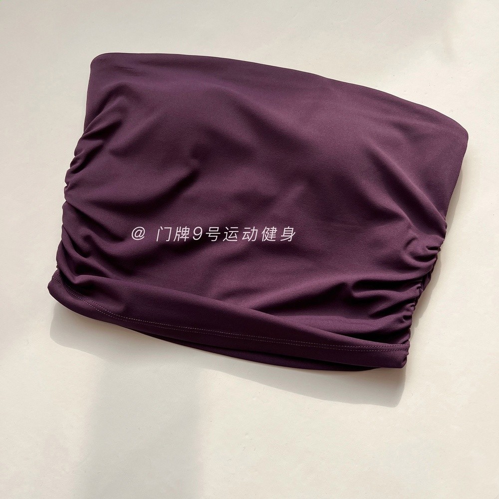 瑜伽服女無肩帶背心美背運動內衣防震平口式內搭文胸健身上衣-規格圖5