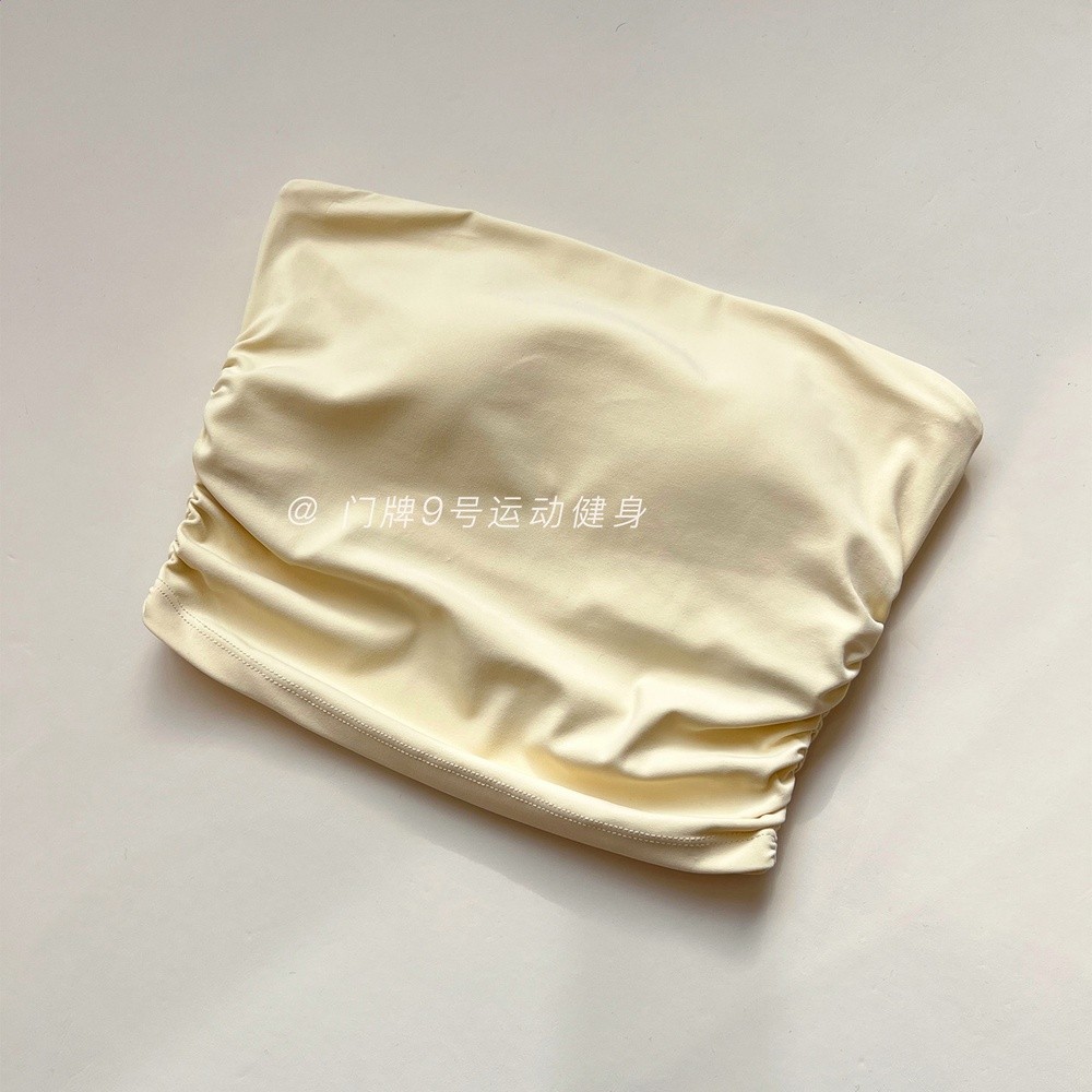 瑜伽服女無肩帶背心美背運動內衣防震平口式內搭文胸健身上衣-規格圖5